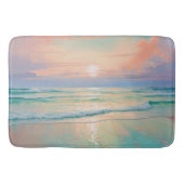 Tapis De Bain Coucher de soleil paisible sur la plage, paysage n (Devant)