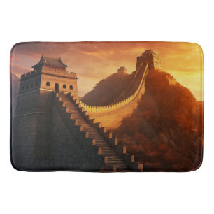 Tapis De Bain Coucher de soleil sur la Grande Muraille de Chine