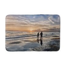 Tapis de bain Coucher de soleil sur la plage de Si