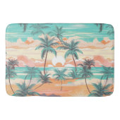 Tapis De Bain Coucher de soleil sur une plage tropicale (Devant)