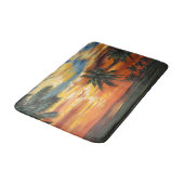 Tapis De Bain Coucher de soleil tropical étonnant (Angle)