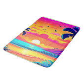 Tapis De Bain Coucher de soleil tropical vif (Angle)