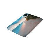Tapis De Bain Coucher du soleil tropical de plage sablonneuse (Angle)