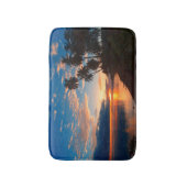 Tapis De Bain Coucher du soleil tropical d'île hawaïenne (Devant (Vertical))