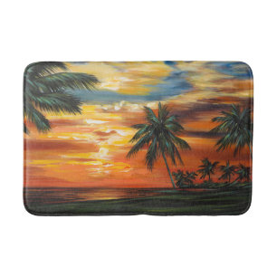 Tapis De Bain Coucher du soleil tropical renversant