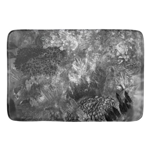 Tapis De Bain Couches de cristaux gris (Devant)