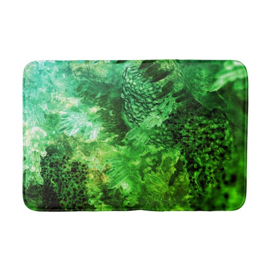 Tapis De Bain Couches de cristaux verts (Devant)