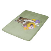 Tapis De Bain Cougar Mountain Lion Puma Fleurs (Angle)