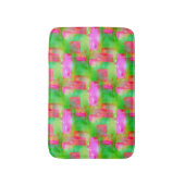 Tapis De Bain Couleur abstraite peinte en jaune, rose (Devant (Vertical))