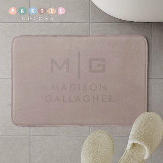 Tapis De Bain Couleur beige pastel tendre et doux lumière solide