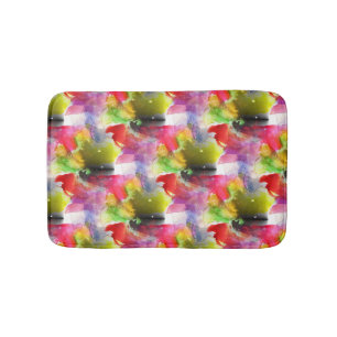 Tapis De Bain Couleur d'aquarelle rouge et jaune