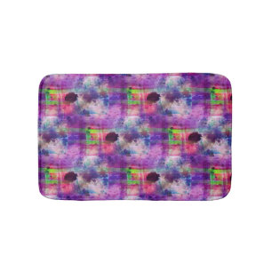 Tapis De Bain Couleur d'eau verte et violette