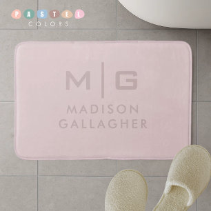 Tapis De Bain Couleur Douce et Légère Beige Pêche Rose Pastel So