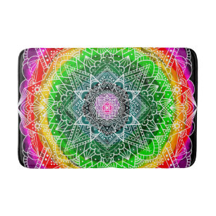 Tapis De Bain Couleur éclater Rainbow Prism Mandala