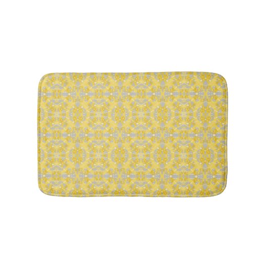 Tapis De Bain Couleur jaune et gris (Devant)