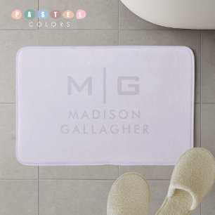 Tapis De Bain Couleur Lavande Pastel Violet Lumière Douce Solide