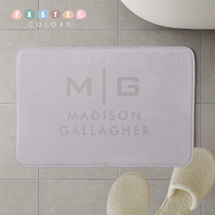 Tapis De Bain Couleur Lavande Pastel Violet Lumière Douce Solide