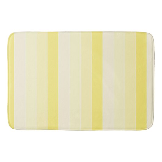 Tapis De Bain Couleur Modèle Jaune Blanc Tendance (Devant)