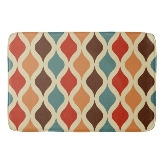Tapis De Bain Couleur motif rétro (Devant)