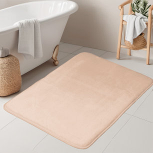 Tapis De Bain Couleur solide minimaliste Apricot Light Peach