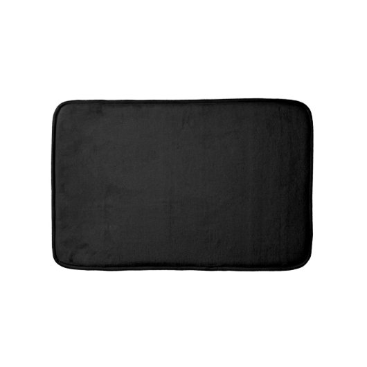 Tapis De Bain Couleur solide noire pure (Devant)