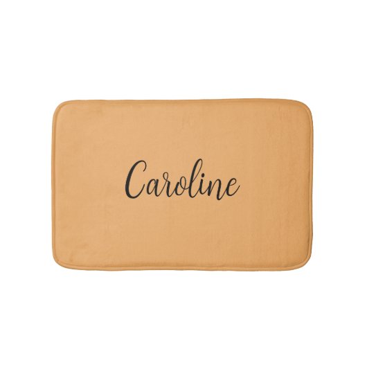 Tapis De Bain Couleur tendance Soft Orange Nom Bain Mat (Devant)