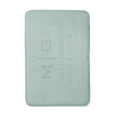 Tapis De Bain Couleur Vert Mousse Pâle Lumière Douce Solide (Devant (Vertical))