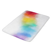 Tapis De Bain Couleurs arc-en-ciel rose bleu violet vert jaune (Angle)