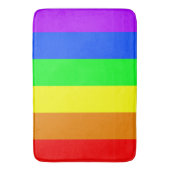 Tapis De Bain Couleurs d'arc-en-ciel, rayures renversantes (devant Vertical)