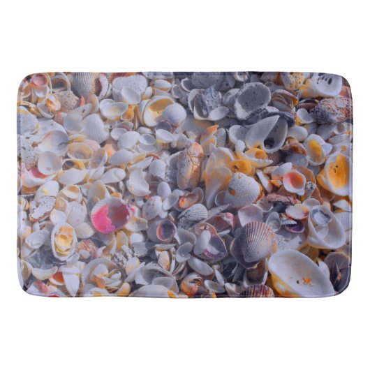 Tapis De Bain Couleurs de coque de mer cachées (Devant)