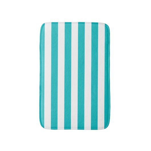 Tapis De Bain Couleurs et bandes blanches modifiables (Devant (Vertical))
