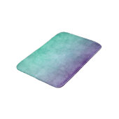 Tapis De Bain Couleurs Grunge - Turquoise & violet (Angle)