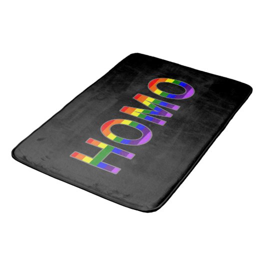 Tapis De Bain Couleurs Homos gaies en arc-en-ciel (Angle)