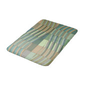 Tapis De Bain Couleurs naturelles Rectangles ondulées (Angle)