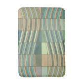 Tapis De Bain Couleurs naturelles Rectangles ondulées (Devant (Vertical))