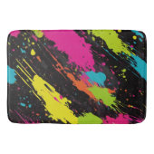 Tapis De Bain Couleurs néon Retro Paint Splatter (Devant)