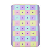 Tapis De Bain Couleurs pastel & coeurs violets battre (Devant (Vertical))