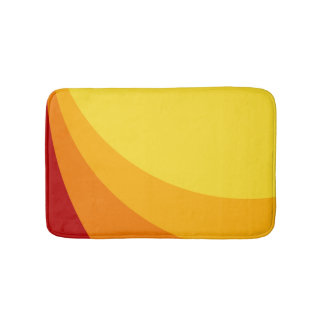 Tapis De Bain Couleurs tropicales Mat de bain - Rouge Orange Rét