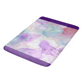 Tapis De Bain Couleurs violettes, vertes, roses, élégantes (Angle)