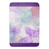 Tapis De Bain Couleurs violettes, vertes, roses, élégantes (devant Vertical)