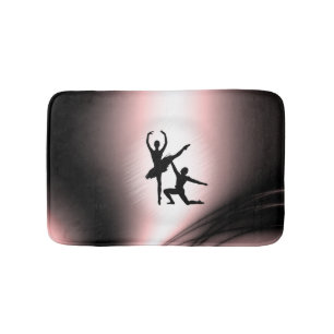 Tapis De Bain Couple de danse de ballet accent rose