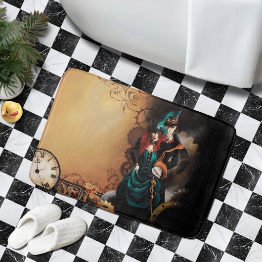 Tapis De Bain Couple Steampunk Victorien