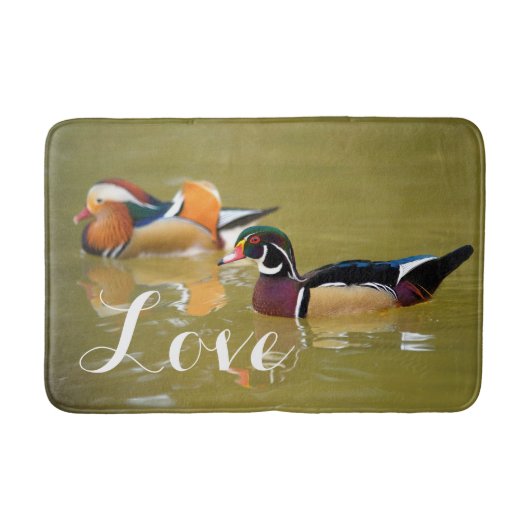 Tapis De Bain Couples de canard de mandarine/mariage fait sur (Devant)