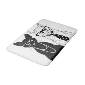 Tapis De Bain Couples de chat (Angle)
