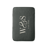 Tapis De Bain Couples de mariage initial élégant ébène (Devant (Vertical))