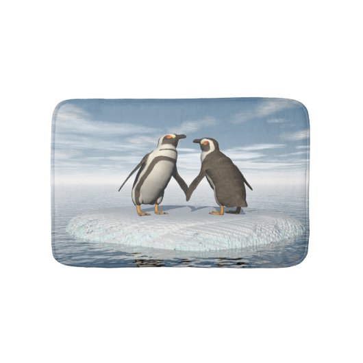 Tapis De Bain Couples de pingouins (Devant)
