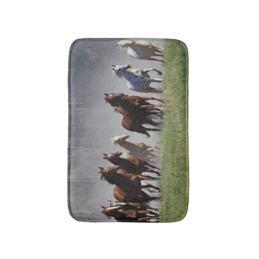 Tapis de bain courant de chevaux (Devant (Vertical))