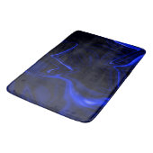 Tapis De Bain Courbes bleues dans image bleue foncée (Angle)