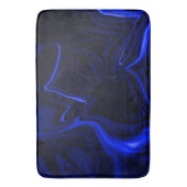 Tapis De Bain Courbes bleues dans image bleue foncée (devant Vertical)