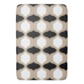 Tapis De Bain Courbes douces Motif - Taupe, noir et blanc (devant Vertical)